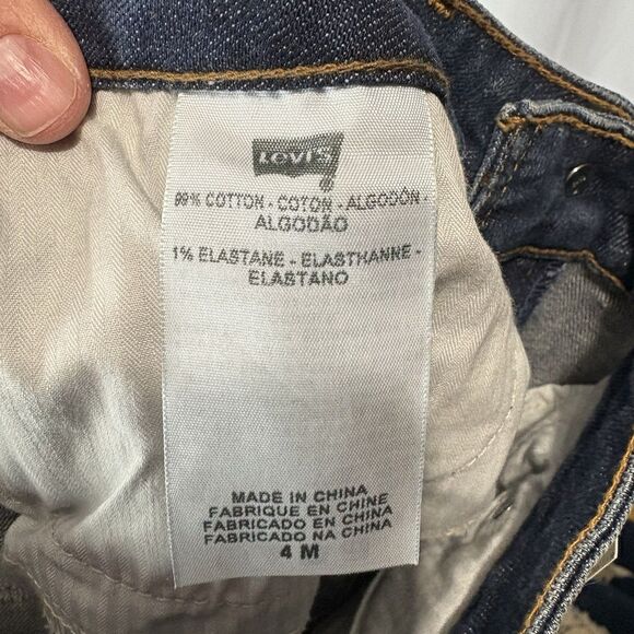 NWT Levi’s Women’s Bold Curve Bootcut Dark Wash Blue Jeans Size 4/27 Whiskered - Picture 13 of 14